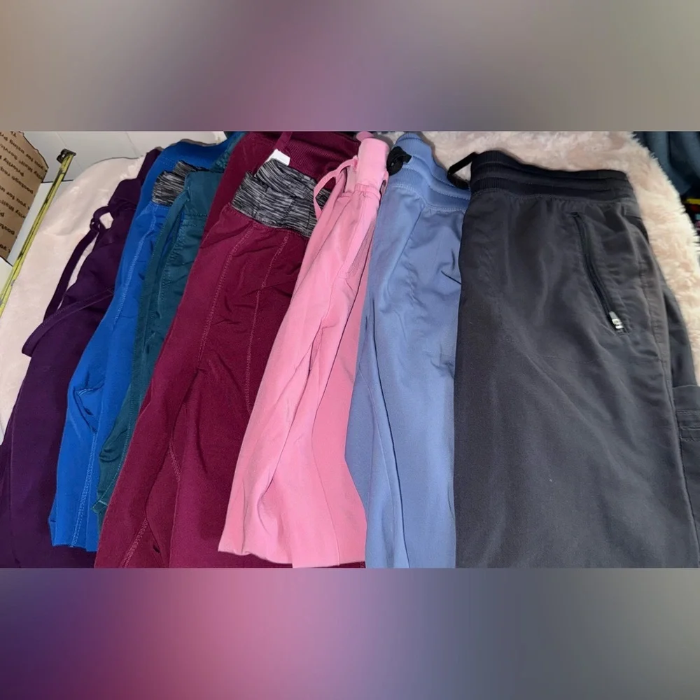 SCRUBS Bundle of 7 Assorted Color Activewear Pants Dickies & More - XS to S - Picture 2 of 16
